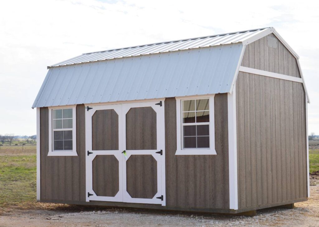 Lofted Barn Sheds at Tiny Hive in Giddings, Tx