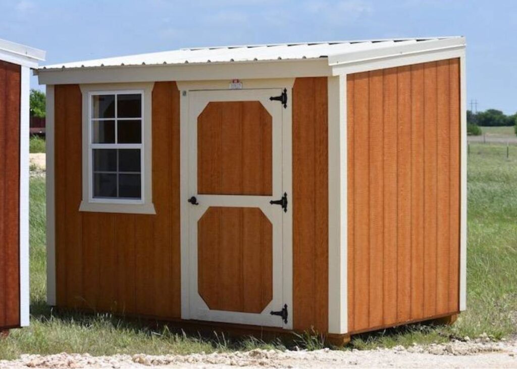 Urethane metro shed at Tiny Hive in Giddings, TX