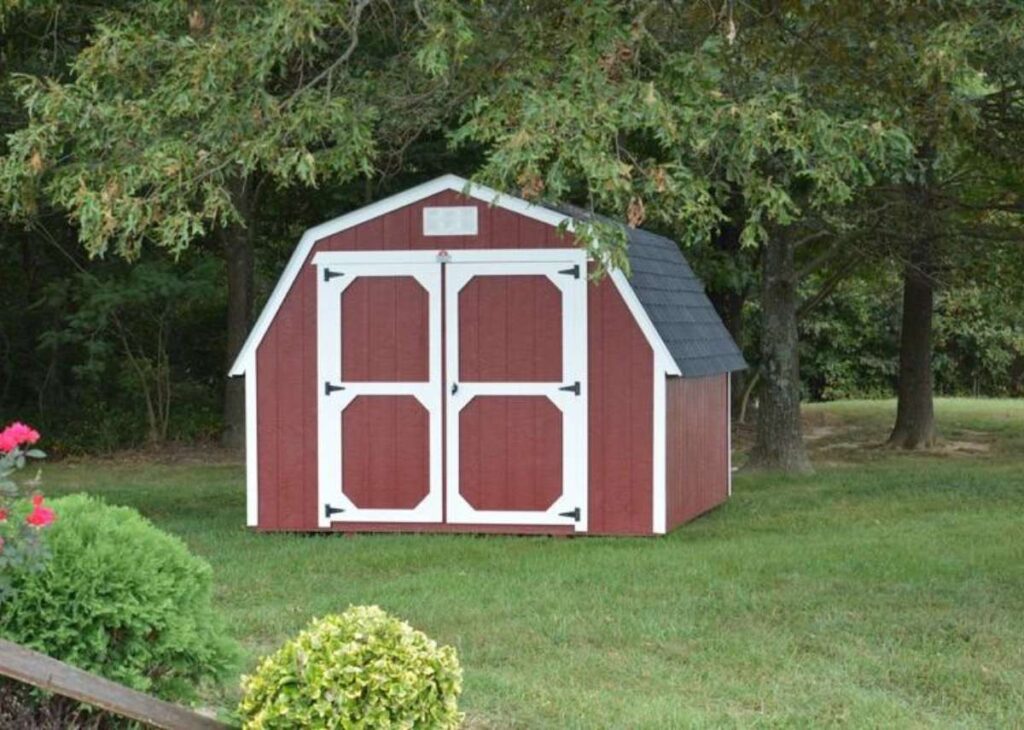 Original portable barns by Derksen at Tiny Hive in Giddings