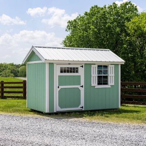 Durable cottage shed from Derksen for sale in Giddings Tiny Hive