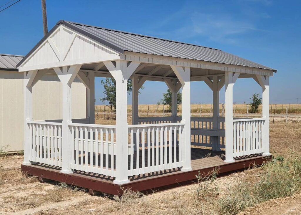 Cabana for backyard at Tiny Hive in Giddings, TX