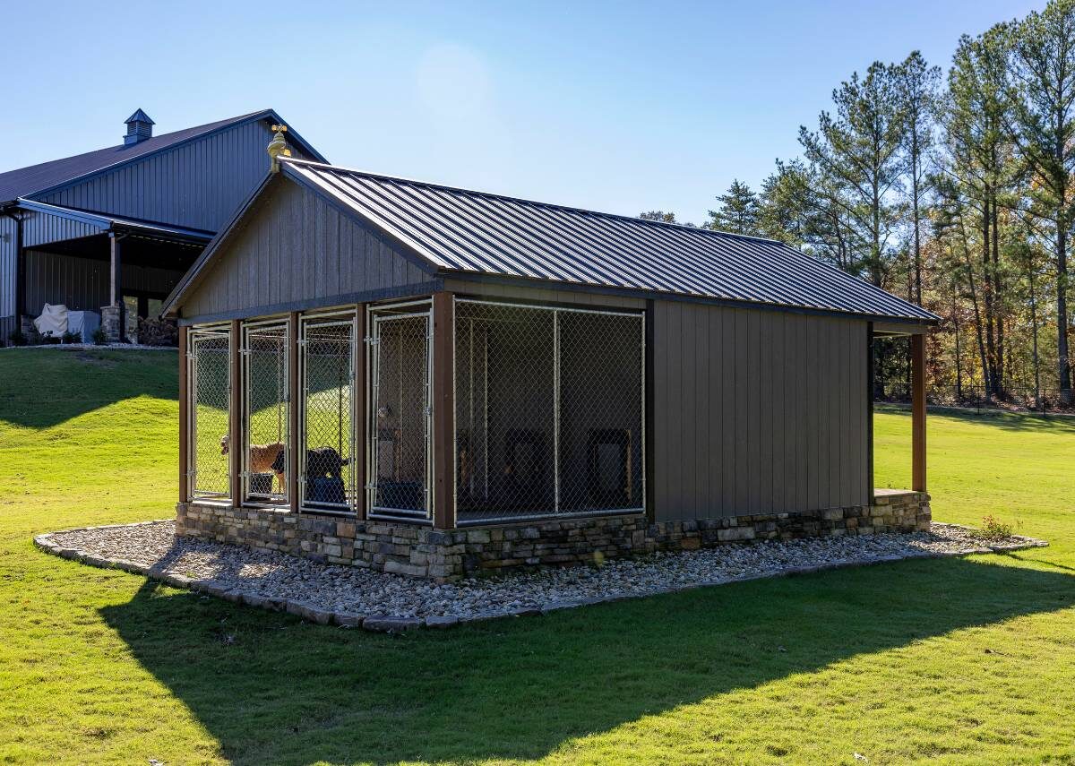 Four box dog kennel for sale at Tiny Hive in Giddings, TX