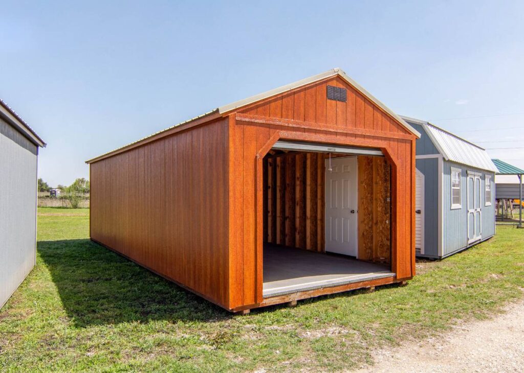 Portable urethane garage for sale at Tiny Hive in Giddings, TX