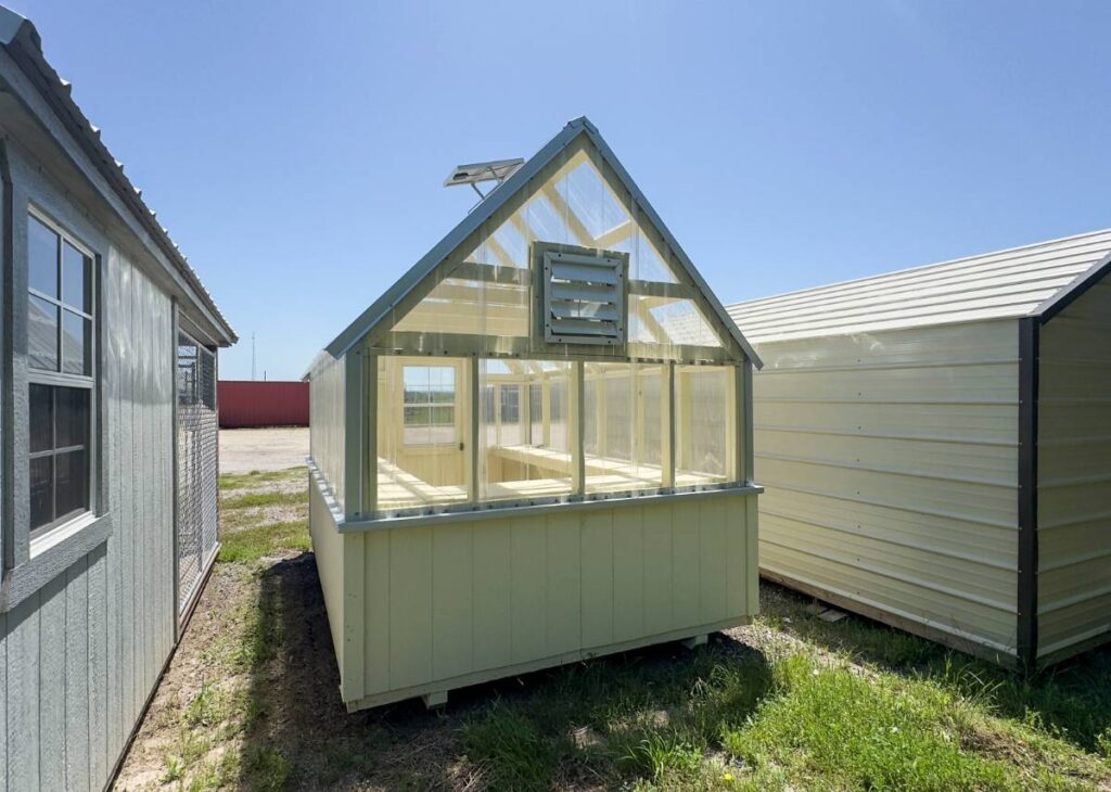 Seminole white greenhouse for sale at Tiny Hive Giddings, TX