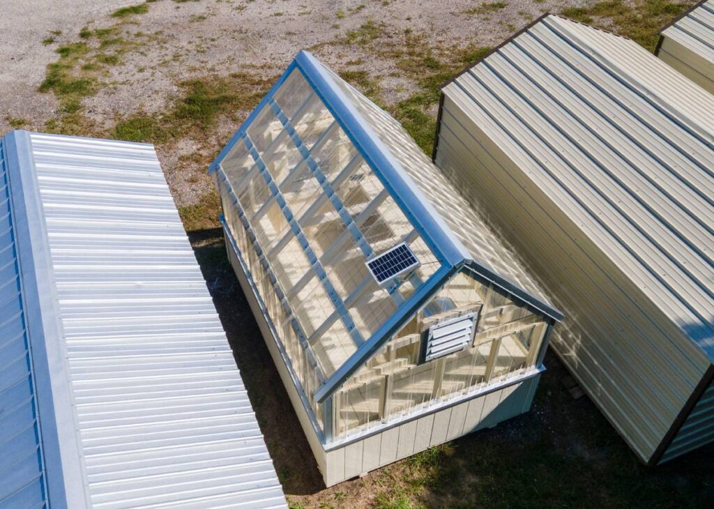 Greenhouses for winter at Tiny Hive Giddings, TX