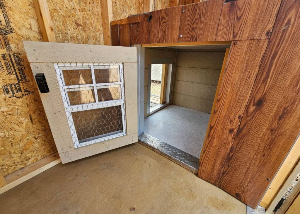 Interior of dog kennel Tiny Hive Giddings, TX