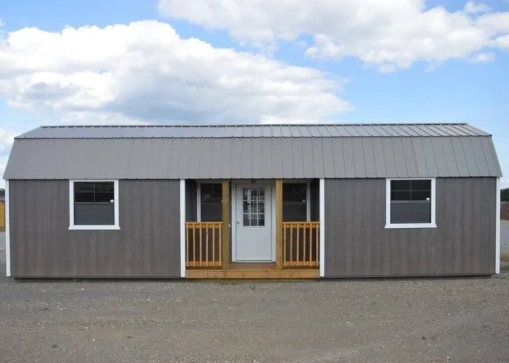 Side lofted barn cabin for sale at Tiny Hive in Giddings, TX
