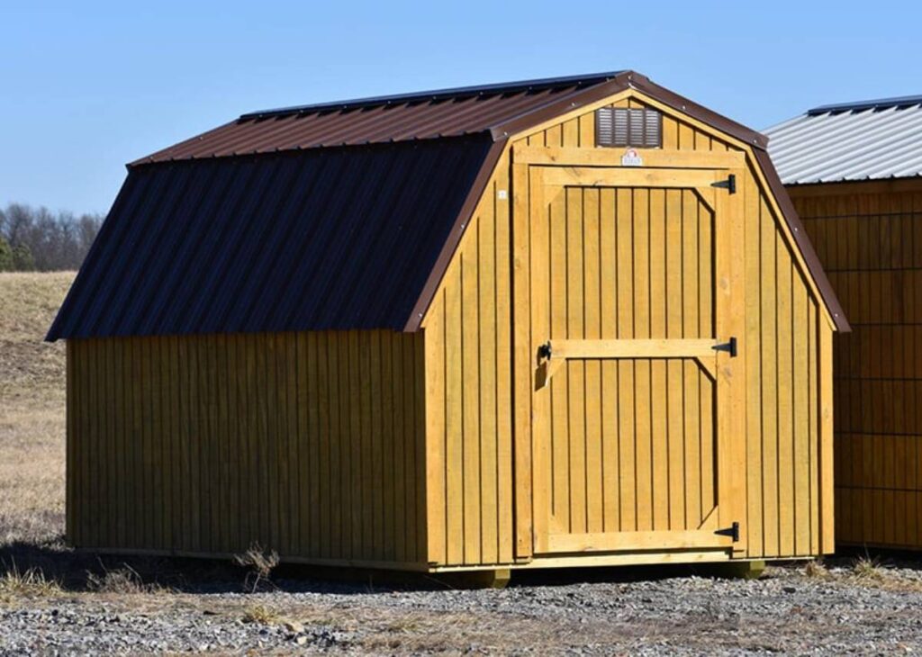 Storage shed barn for sale at Tiny Hive in Giddings, TX