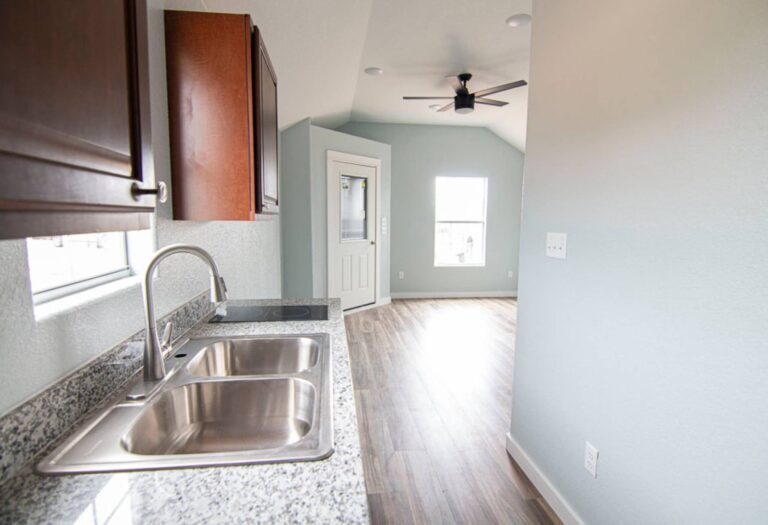 Airy tiny home building for sale at Tiny Hive in Giddings, TX