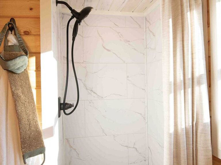 Bathroom in accessory dwelling unit for sale at Tiny Hive in Giddings, TX