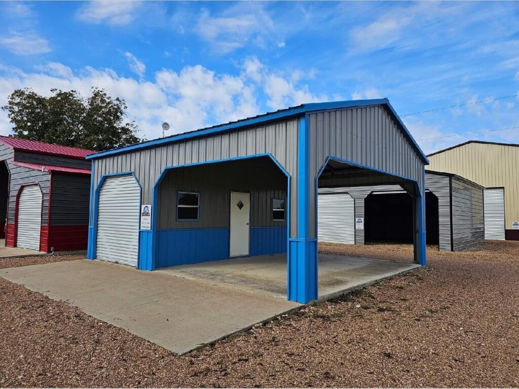Metal utility building for sale in Giddings, TX at Tiny Hive