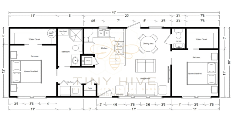 Portable-cabin-floorplan-hideaway