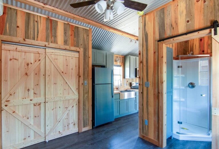 Prefab cabins at Tiny Hive in Giddings, TX