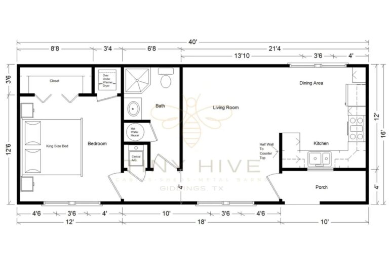 Cabin shells at Tiny Hive in Giddings
