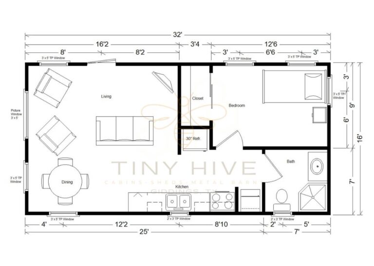 Custom Cabin Homes at Tiny Hive in Giddings, TX