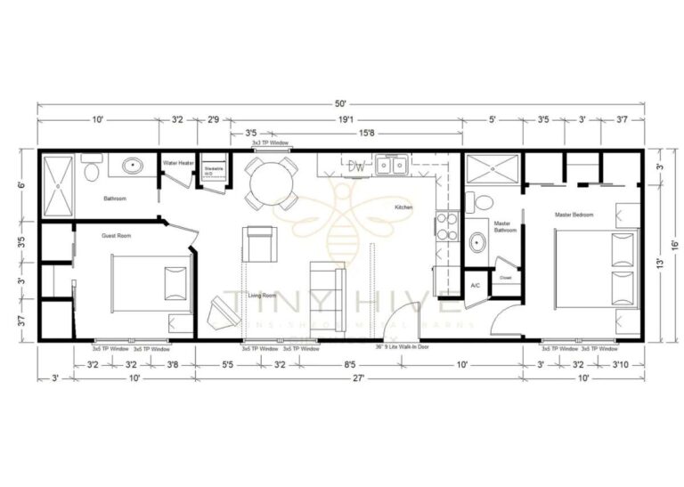Derksen Cabin Floorplan from Tiny Hive