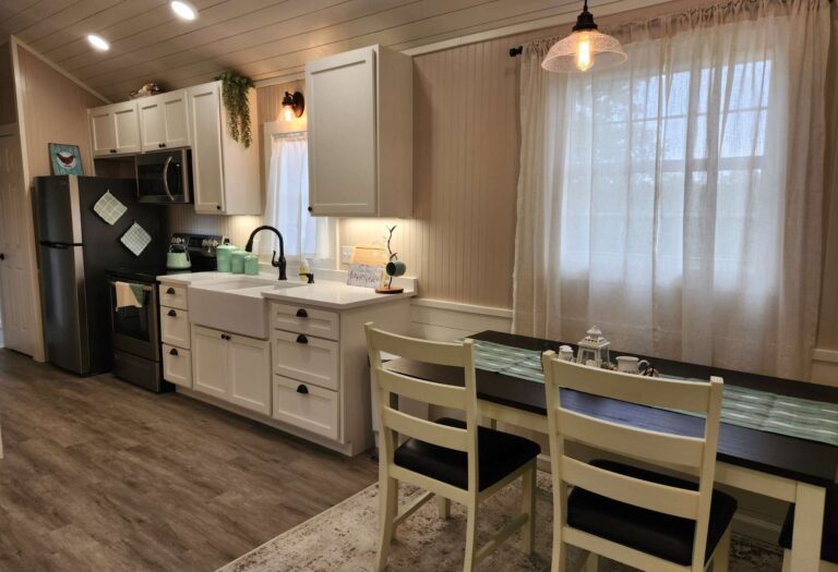 Finished cabins at Tiny Hive in Giddings