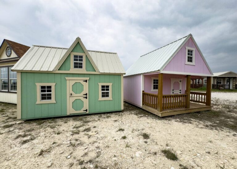 Kiddies play houses for sale at Tiny Hive in Giddings, TX