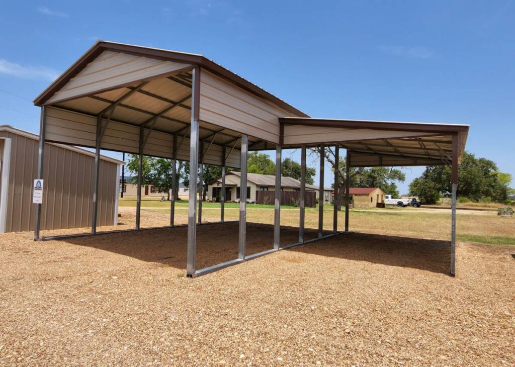 Metal carports for sale at Tiny Hive in Giddings, TX
