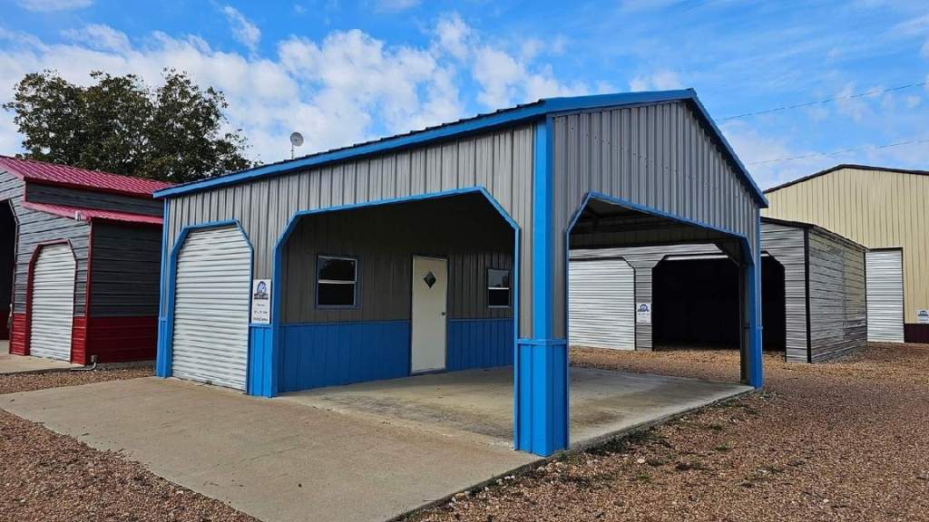 Durable custom metal buildings in Texas at Tiny Hive in Giddings