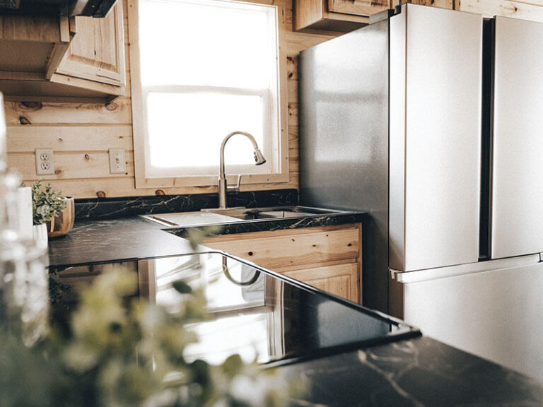 Kitchen in Texas tiny home for sale at Tiny Hive in Giddings, TX