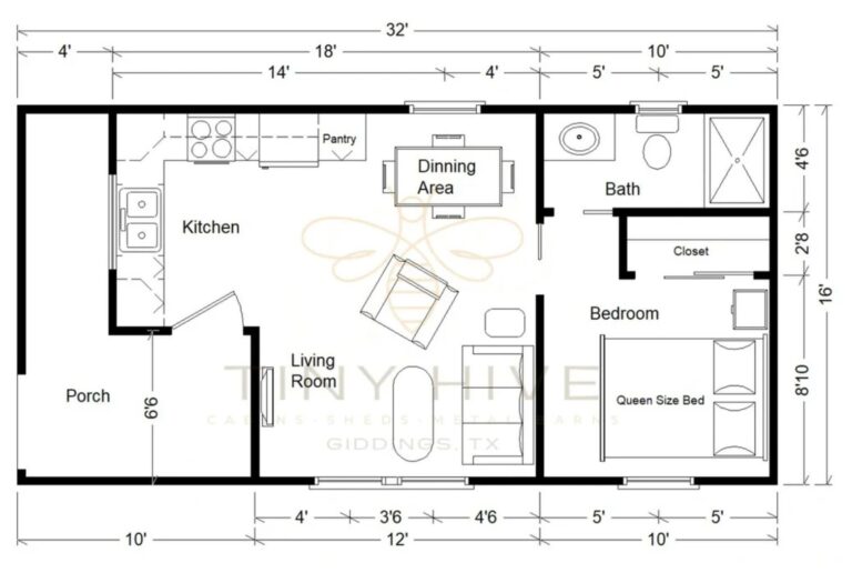 Prefab Cabin Pineview at Tiny Hive in Giddings