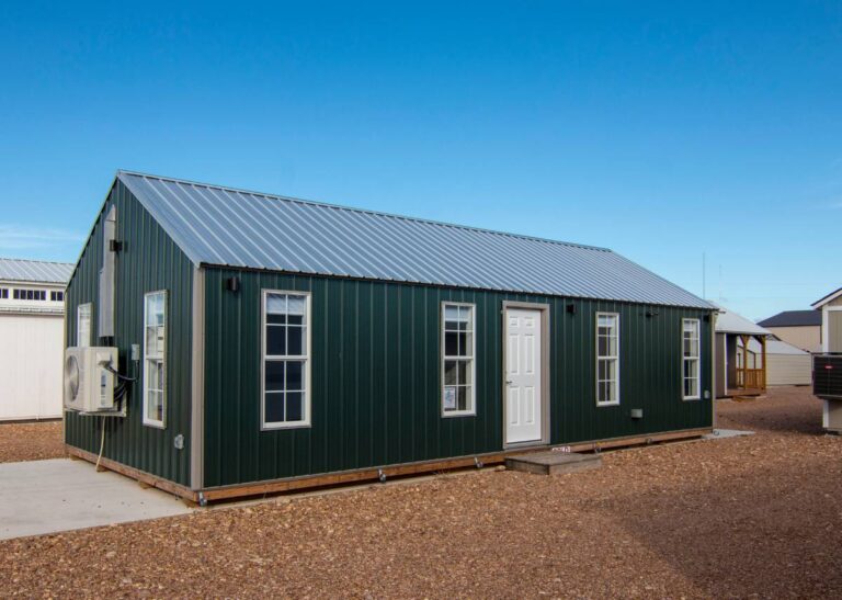 Prefab cabin shells at Tiny Hive in Giddings, tX