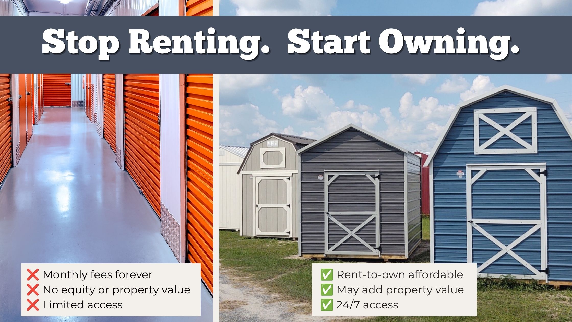 Read more about the article Storage Unit Cost vs. Rent-to-Own Storage Buildings