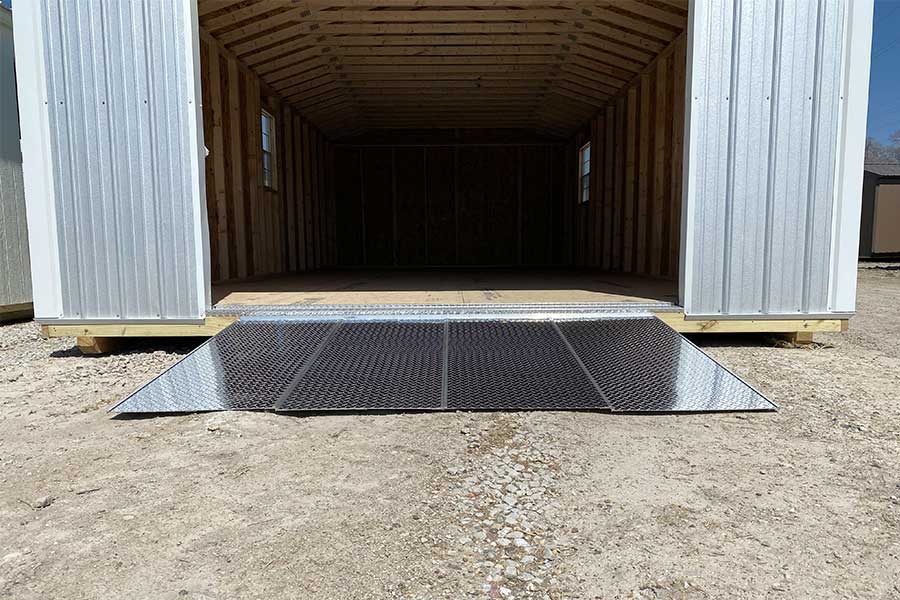 Shed ramps at Tiny Hive in Giddings, TX