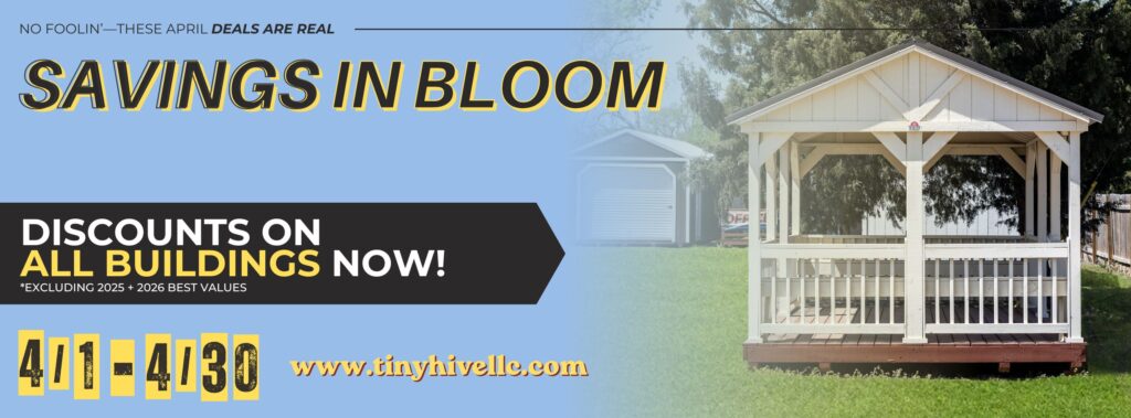 Cabana for backyard and sheds on sale at Tiny hive