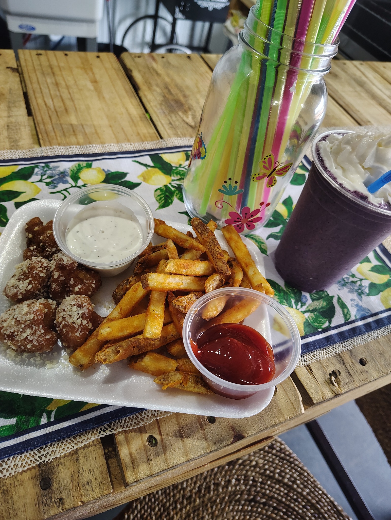 Barely Vegan café at Tiny Hive in Giddings Texas