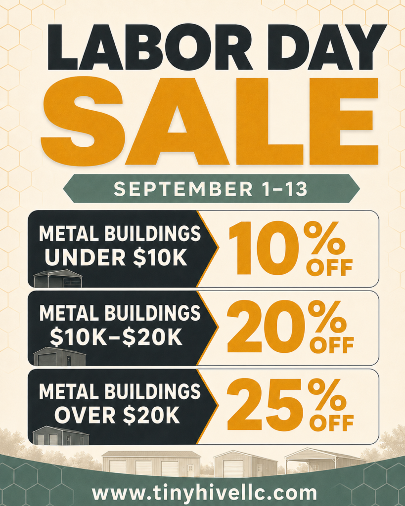 Metal and steel building sale savings tier